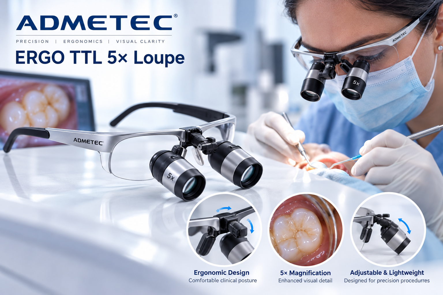 ADMETEC ERGO TTL 5× Loupe