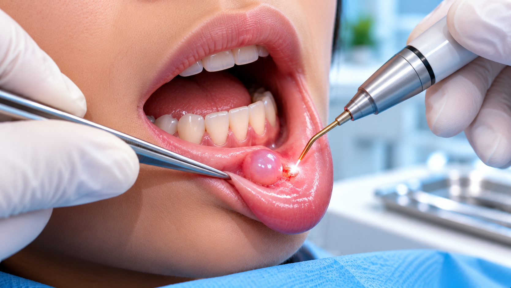 Mucocele Excision at Dr Ajith's Madhav Modern Dental Speciality Clinic
