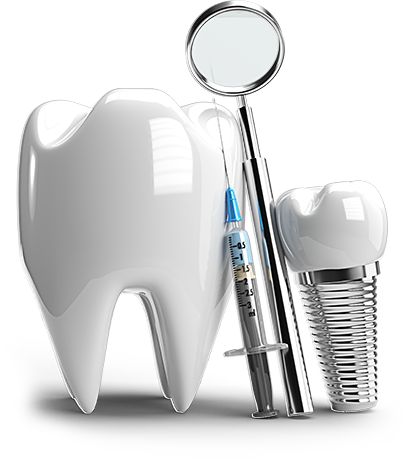 Dental tools and tooth model
